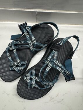 Chaco Women's Strappy Sandals in Teal and Black